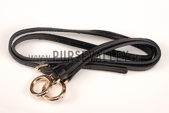 Fendi Peekaboo Mini Ostrich Leather Black Bag