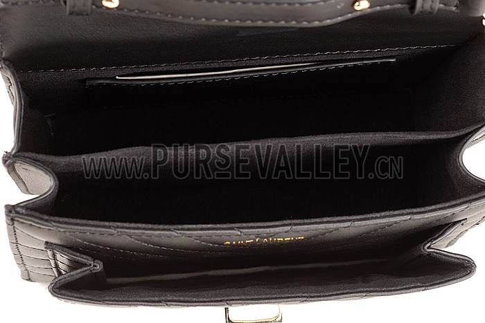 Saint Laurent High School Matelasse Medium Bag Black
