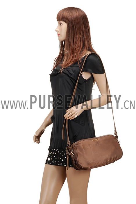 Prada Nylon Purse Brown