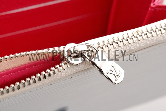 Louis Vuitton Tribal Mask Chaine Wallet Epi White Fuchsia