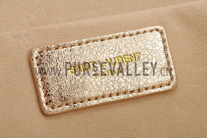 YSL Classic Y Clutch Gold Leather 608317