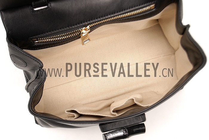 Gucci Bamboo Daily Top Handle Black Bag