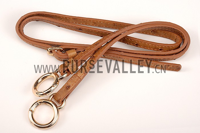 Fendi Peekaboo Mini Ostrich Leather Brown Bag