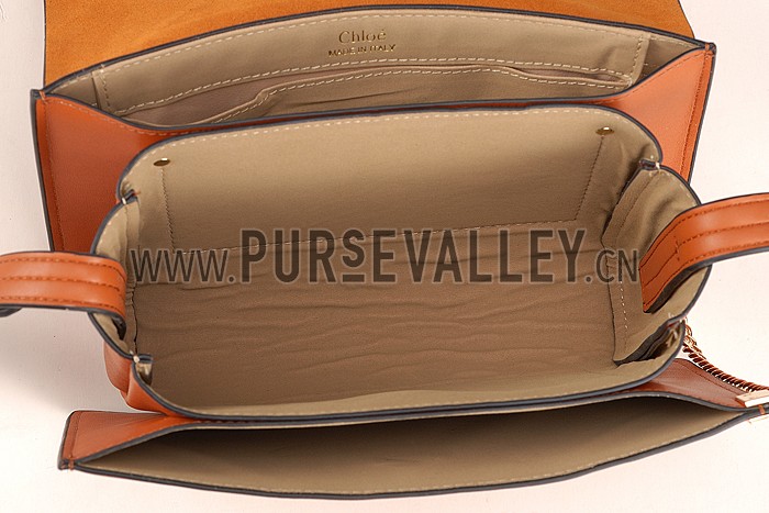 Chloe Faye Small Bag Brown Suede Leather Flap