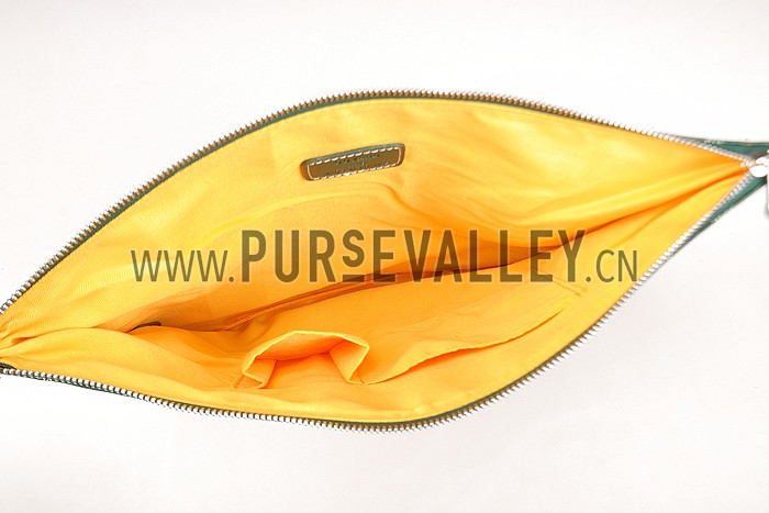 Goyard Zipped Pouch Green