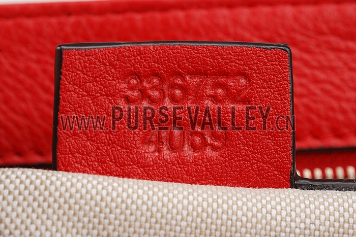 Gucci Soho Leather Shoulder Bag Red