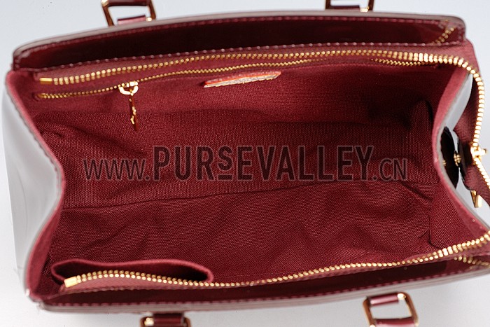 Louis Vuitton Brea Monogram Vernis PM Bag Dark Red