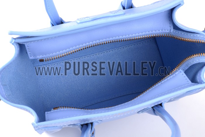 Celine Nano Luggage Light Blue