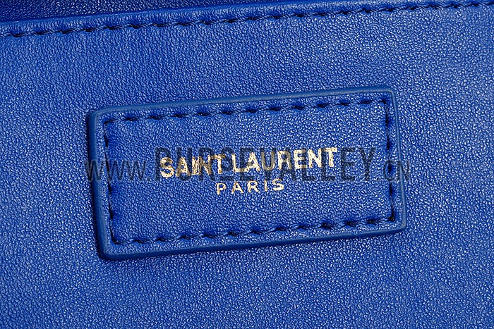Saint Laurent Monogram Cabas Small Leather Bag Blue