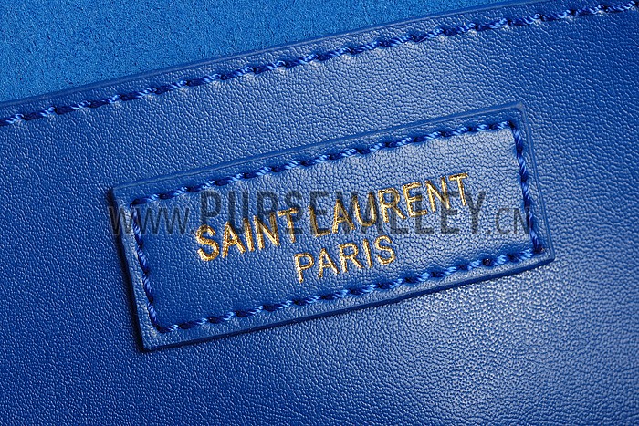 Saint Laurent Classic Monogram Clutch Blue 608322