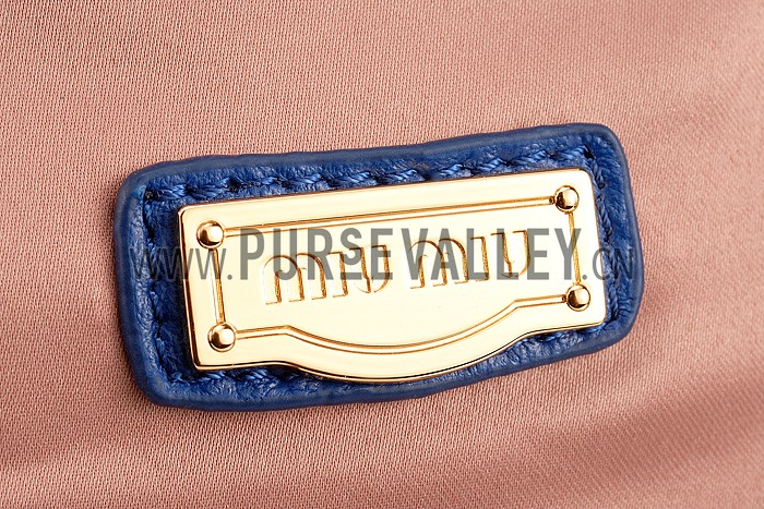 Miu Miu Matelasse Tote Blue