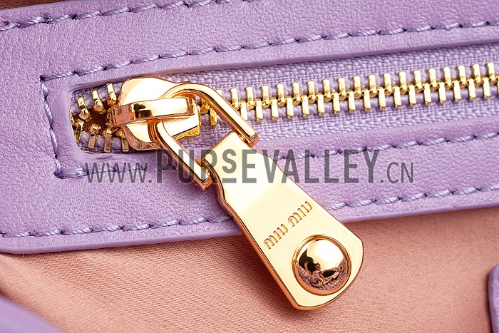 Miu Miu Matelasse Top Handle Large Purple
