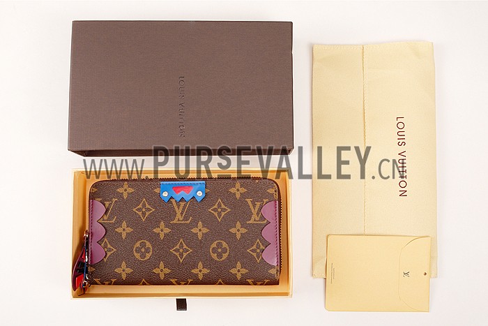 Louis Vuitton Monogram Totem Zippy Wallet Plum