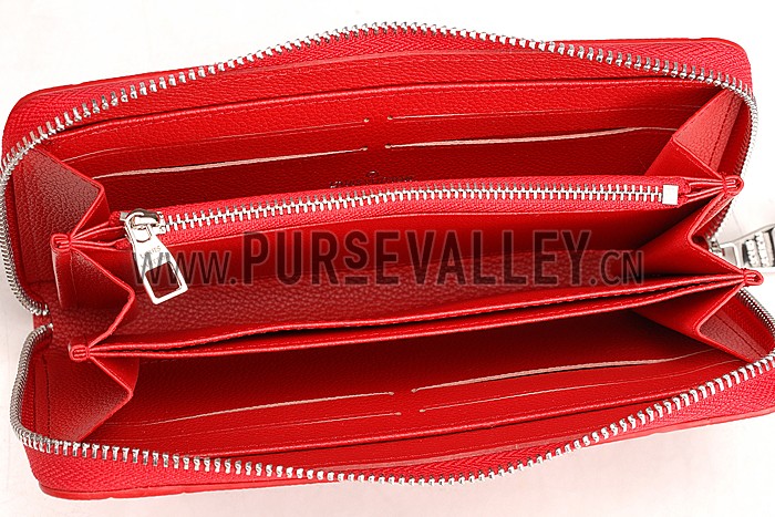 Louis Vuitton Empreinte Zippy Wallet With Studs Red