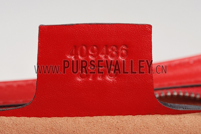 Gucci Padlock Arabesque Canvas Shoulder Bag Red