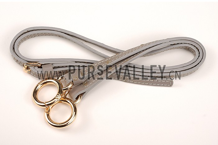 Fendi Peekaboo Mini Ostrich Leather Grey Bag