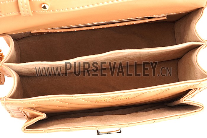 Saint Laurent High School Matelasse Medium Bag Beige