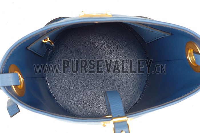 Valentino Viva Valentino Fabric Bucket Bag Blue