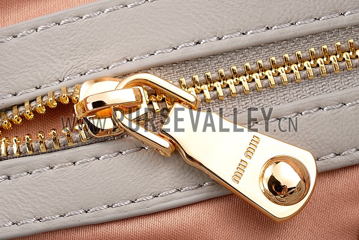 Miu Miu Matelasse Top Handle Large Grey