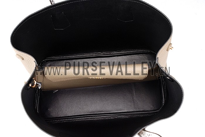 Prada Double Tote Grey With Python Handles