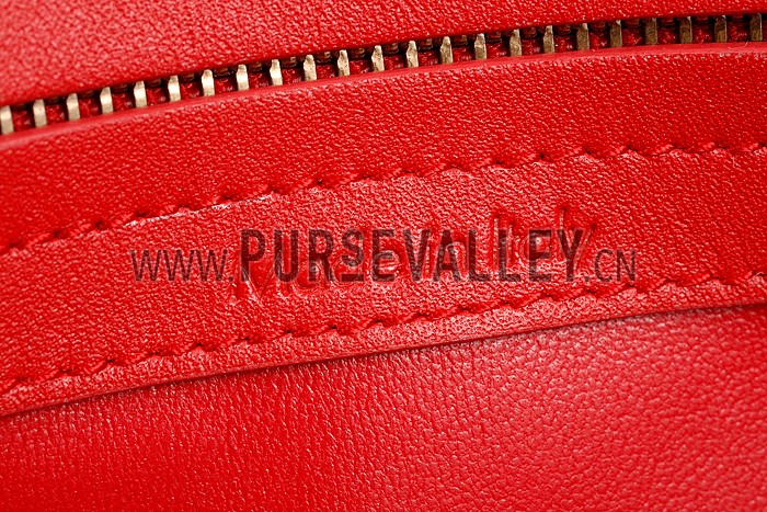 Celine Phantom Luggage Suede Leather Red