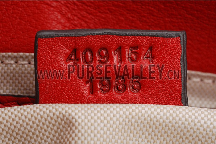 Gucci Marmont Leather Shoulder Bag Red