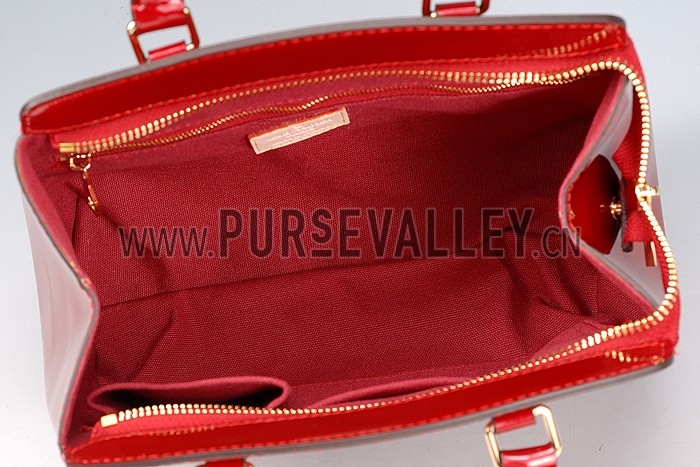Louis Vuitton Brea Monogram Vernis PM Bag Red