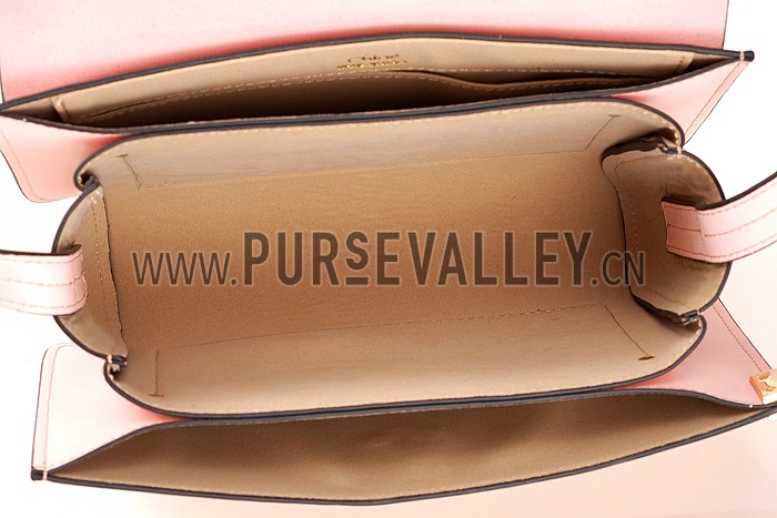 Chloe Faye Small Bag Light Pink Suede Leather Flap