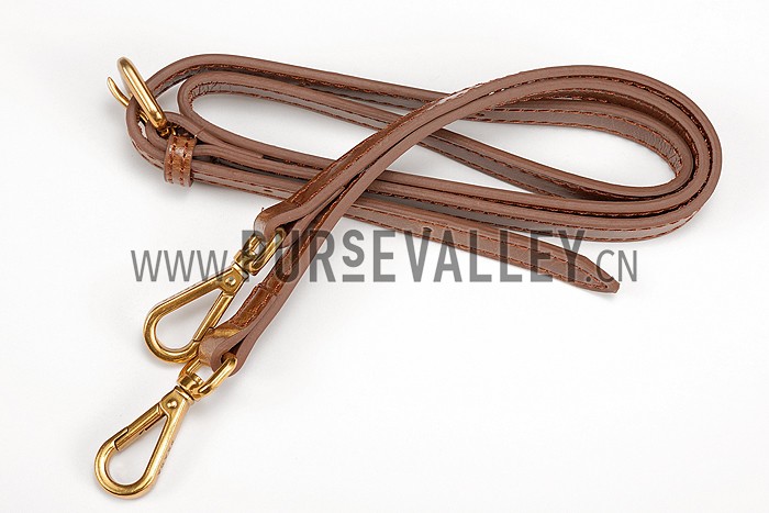 Prada Classic Patent Leather Satchel Brown