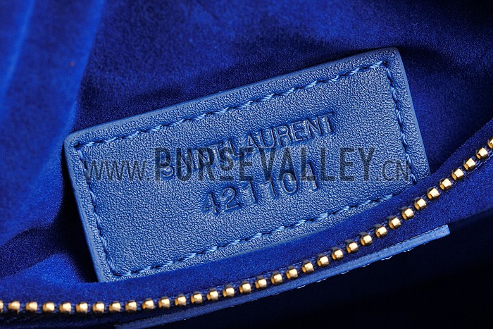 Saint Laurent Monogram Cabas Medium Royal Blue Bag