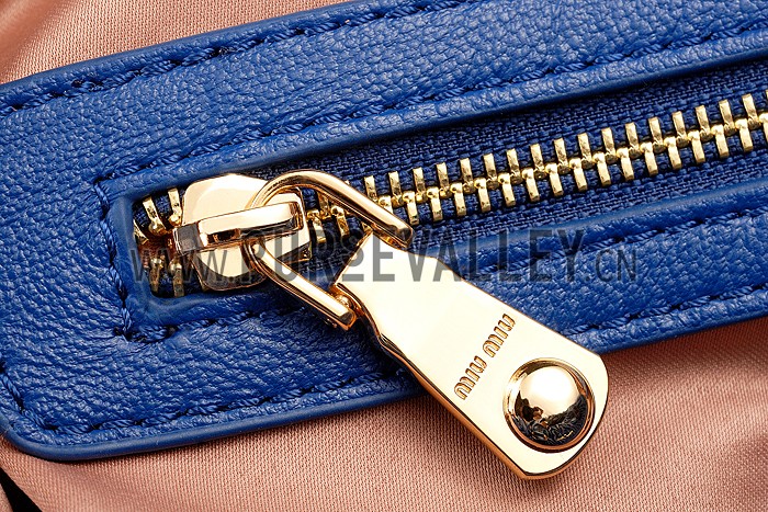 Miu Miu Matelasse Top Handle Large Blue