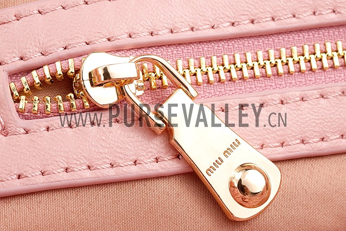 Miu Miu Matelasse Top Handle Large Light Pink