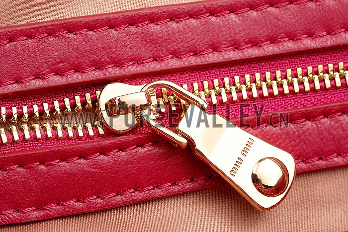 Miu Miu Matelasse Top Handle Large Rose Pink