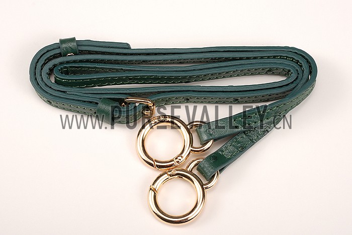 Fendi Peekaboo Mini Ostrich Leather Green Bag