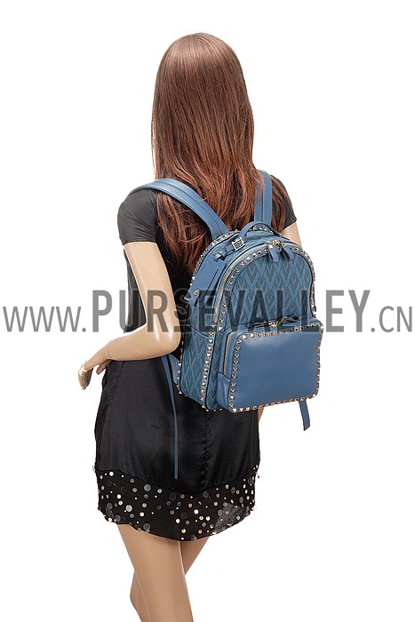 Valentino Viva Valentino Fabric Backpack Blue