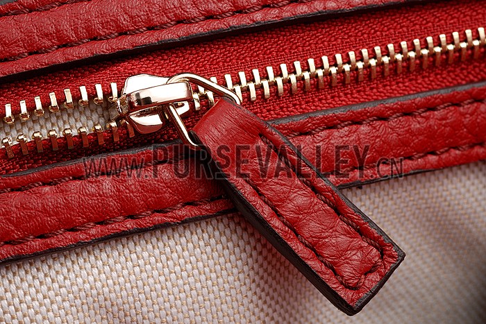 Gucci Miss GG Leather Hobo Dark Red