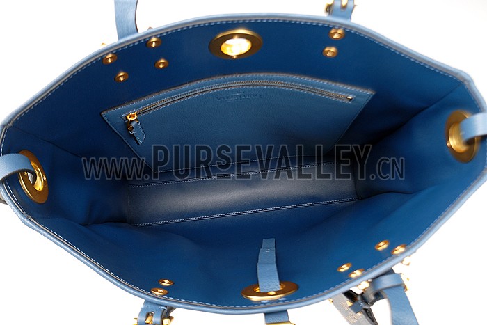 Valentino Viva Valentino Fabric Vertical Tote Bag Blue