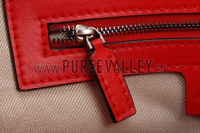 Gucci Boston Arabesque Canvas Shoulder Bag Red