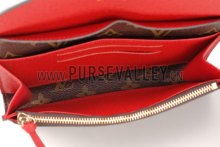 Louis Vuitton Emilie Wallet Chili Red