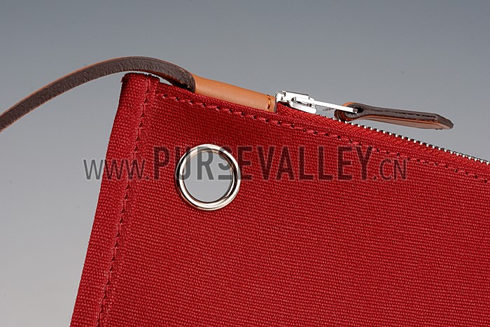 Hermes Herbag Dark Red