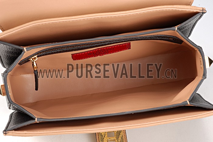 Valentino Viva Valentino Fabric B-Rockstud Bag Tan