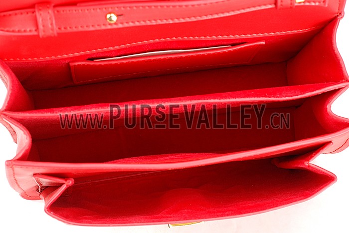 Saint Laurent High School Medium Bag Red