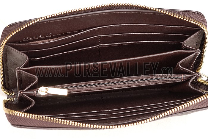 Gucci Supreme Canvas Wallet With Brown Leather Trim