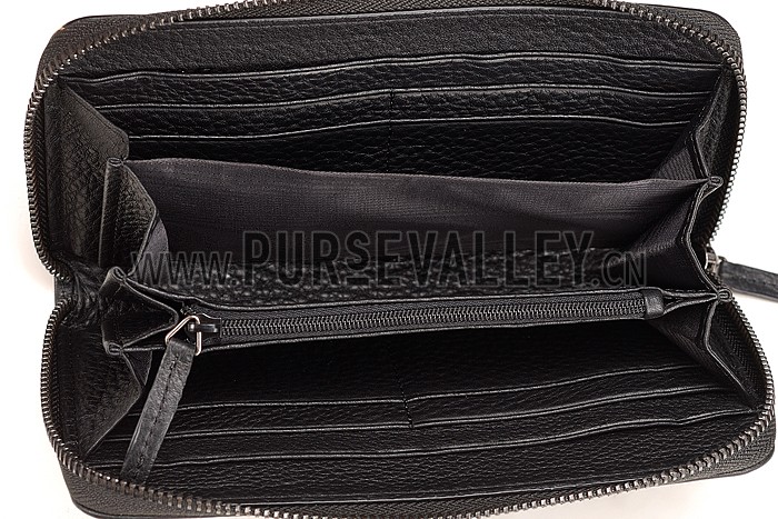 Gucci Wallet With Interlocking G Metal Detail Black