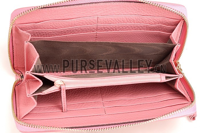 Gucci Soho Disco Studded Wallet Pink