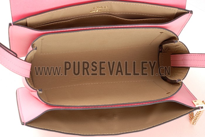 Chloe Faye Small Bag Pink Suede Leather Flap