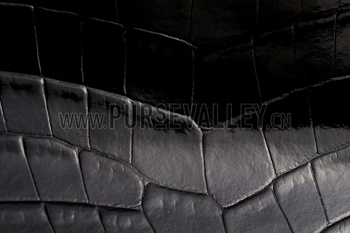 Hermes Medor Crocodile Leather Black Clutch 18926677