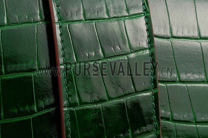 Hermes Medor Crocodile Leather Green Clutch 18926680