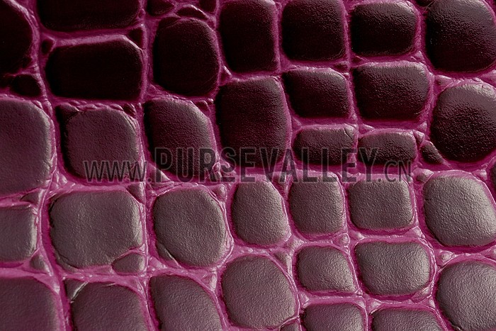 Hermes Medor Crocodile Leather Plum Clutch 18926682