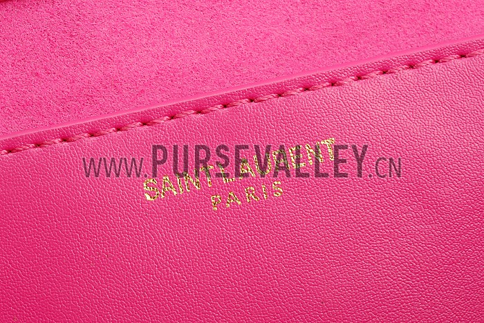 Saint Laurent Classic Monogram Clutch Fuchsia 608325